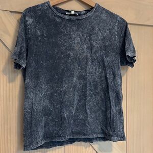 Sezane Black Acid Wash T-Shirt